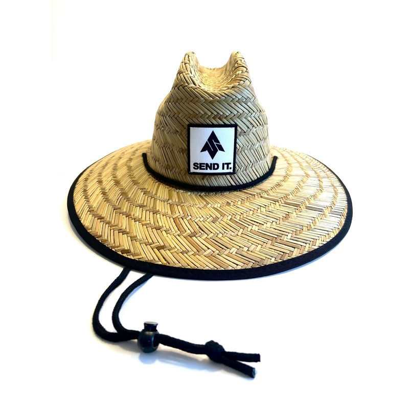 Straw Hat|One Size|White Patch|Black Patch|Unisex