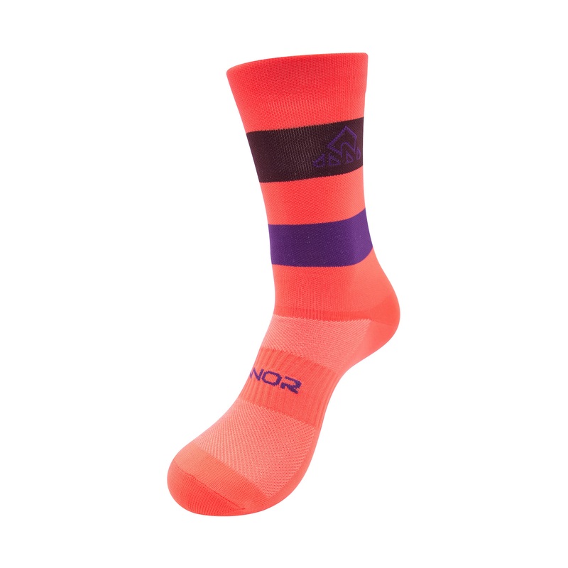 Unisex Orange / Purple Cycling Socks