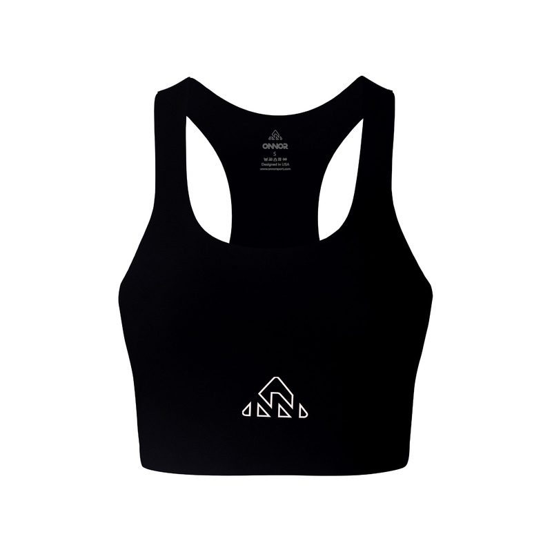 Women’s Black PRO Running Top|XS|S|M|L|Black/Champagne
