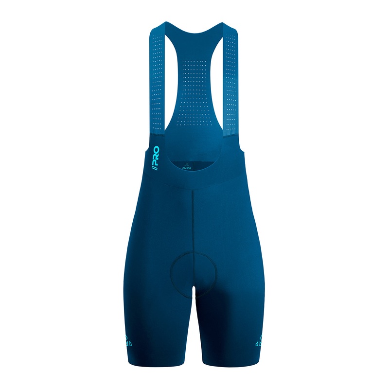 Women’s Seamless Peacock Blue Pro Cycling Bib Shorts
