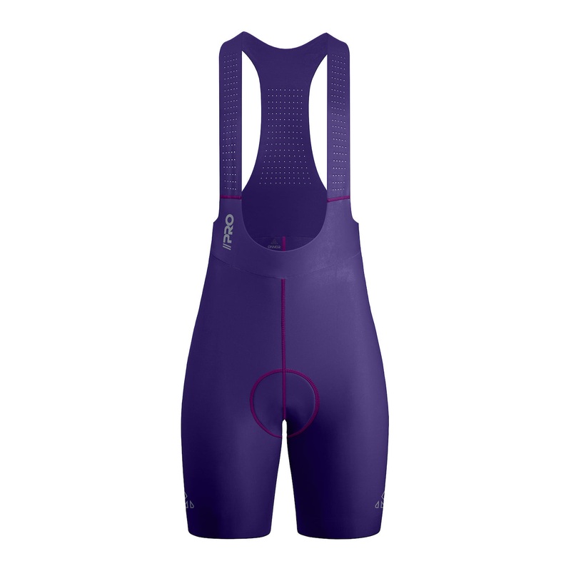 Women’s Seamless Purple Pro Cycling Bib Shorts