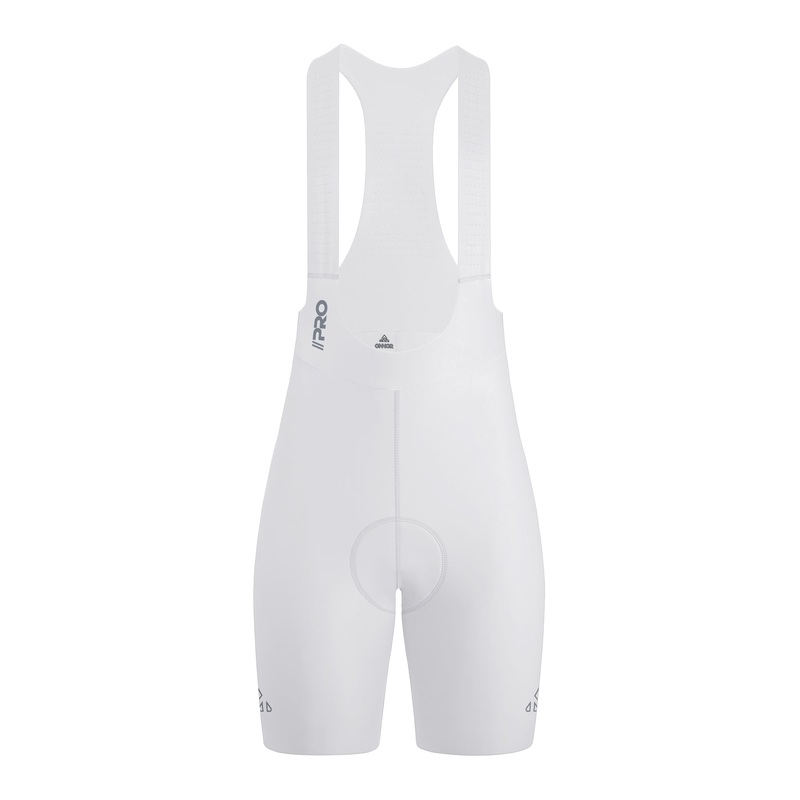 Women’s Seamless White Pro Cycling Bib Shorts