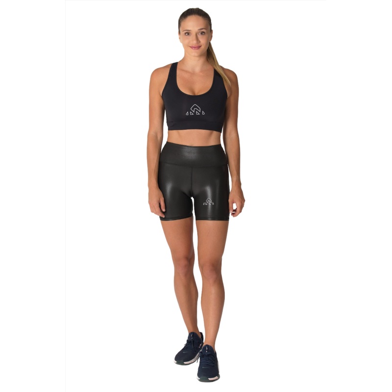 Women’s Fitness Black Faux Pro Short