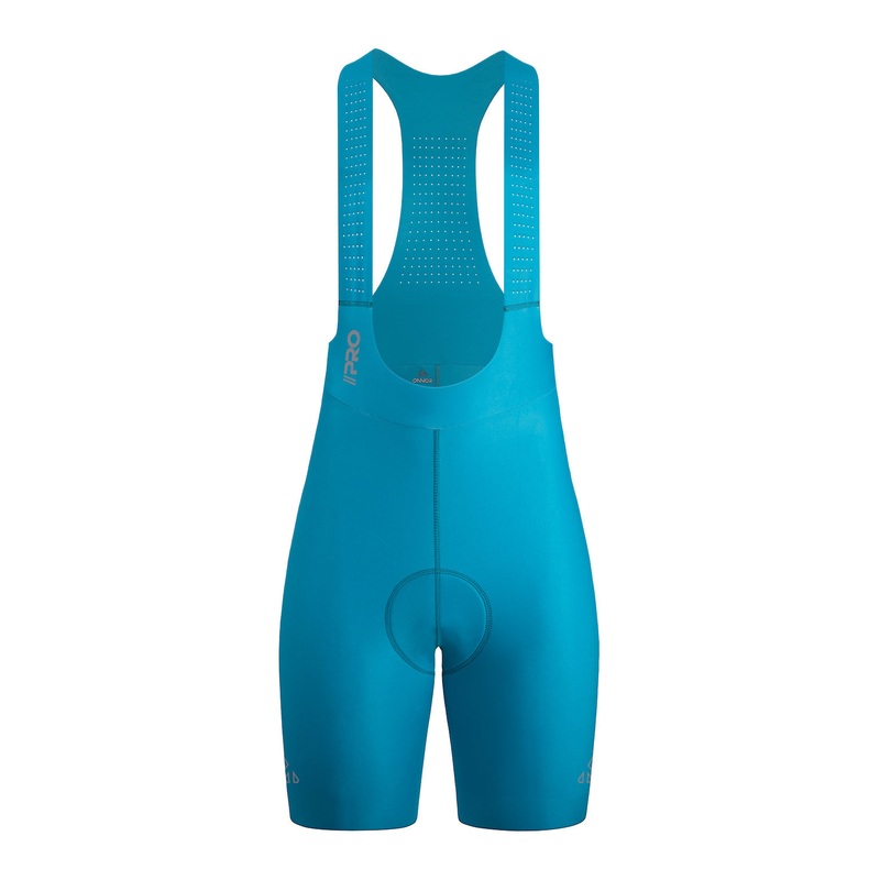 Women’s Seamless Turquoise Pro Cycling Bib Shorts