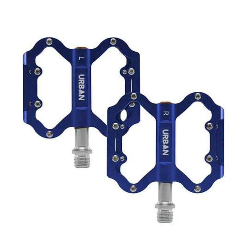 Lightweight Flat Platform MTB Pedals – Blue