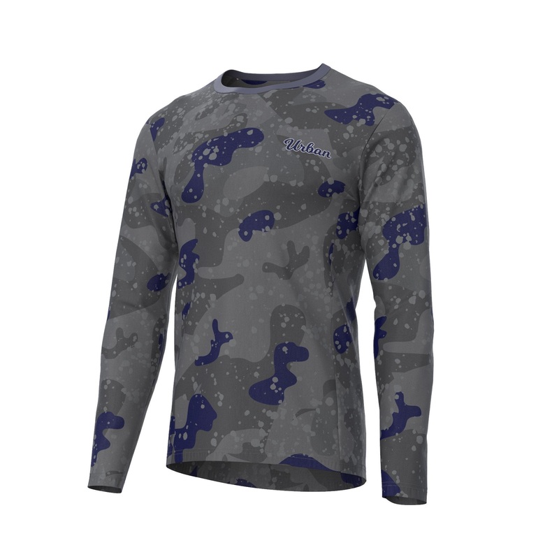 Men’s Long Sleeve Camo MTB Mountain Bike Cycling Jersey