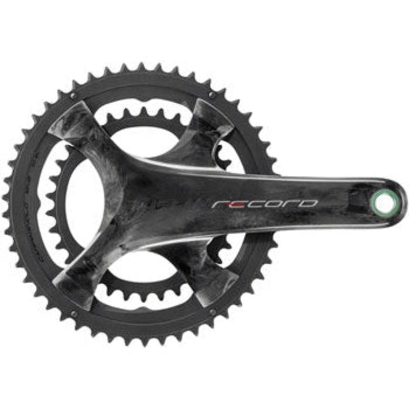 Record Bicycle Crankset – 165mm, 12-Speed, 50/34t, 112/146 Asymmetric BCD, Campagnolo Ultra-Torque Spindle Interface, Carbon