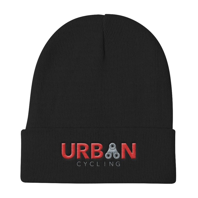 Urban Cycling Knit Beanie|Black|White