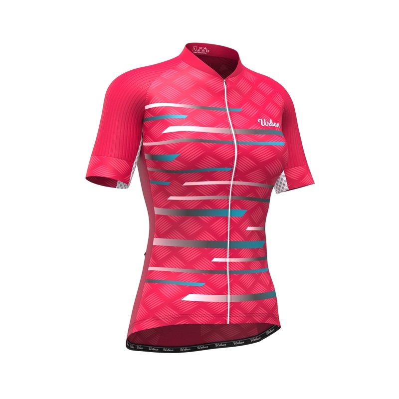 Women’s Pro Series Red Cycling Short Sleeve Jerseys / Bib Shorts