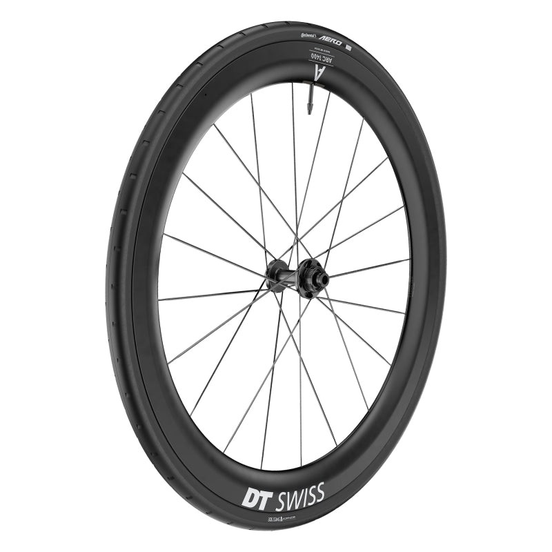 DT Swiss ARC 1400 DiCut 55 Front Wheel – 700 12 x 100mm Center-Lock BLK WTS w/Aero 111 Tire