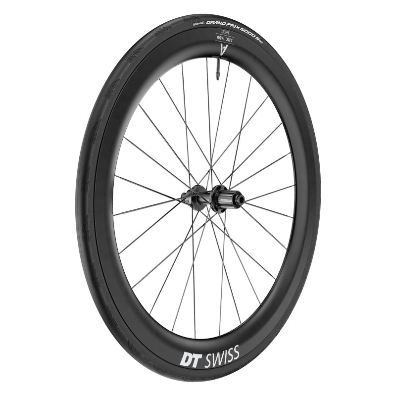 DT Swiss ARC 1400 DiCut 55 Rear Wheel – 700 12 x 142mm Center-Lock HG11 Road/XDR Ratchet EXP 36 BLK WTS w/GP5000 STR Tire