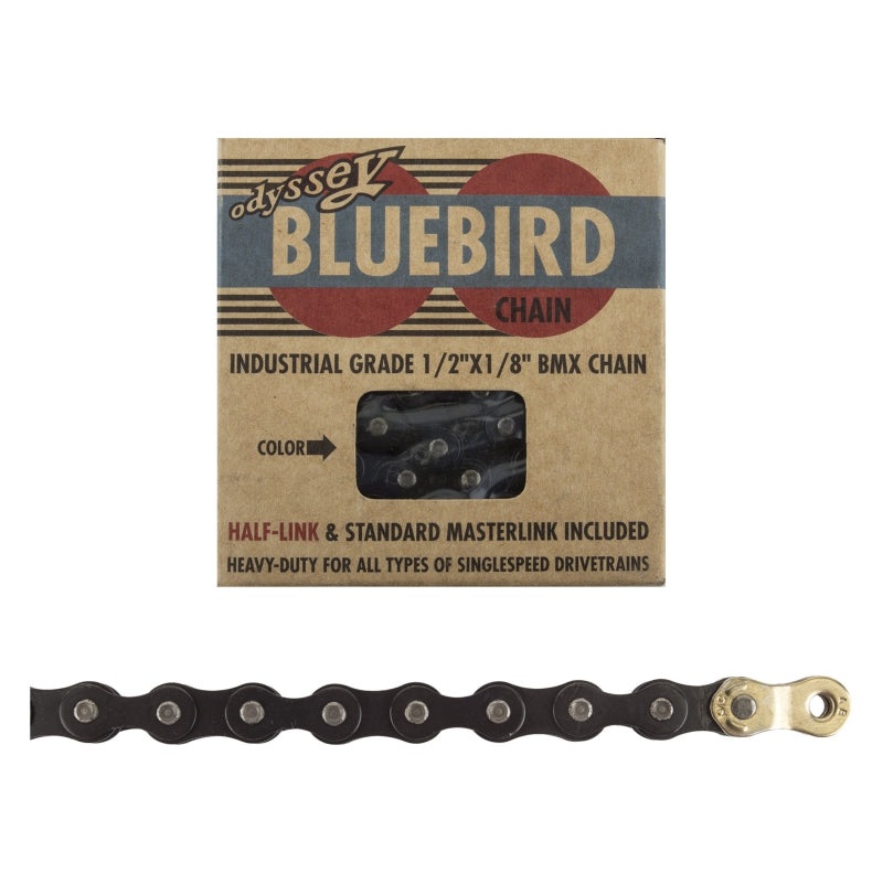 Odyssey Bluebird Chain – Single Speed 1/2 x 1/8 112 Links Black