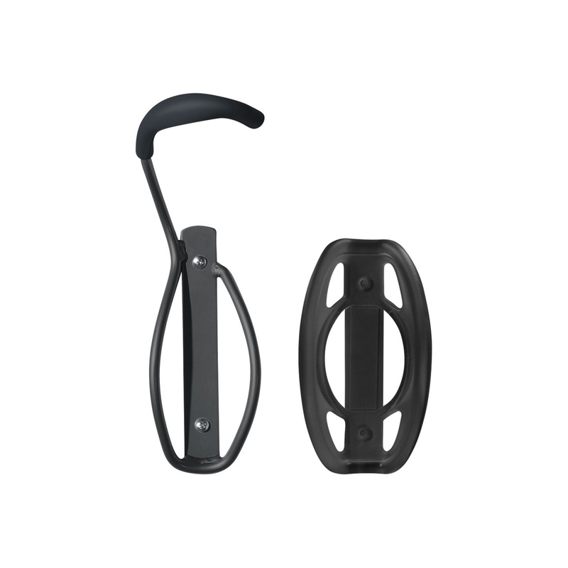 Delta Single Bike Wall Mount Rack with Tire Tray: Holds One Bike Black