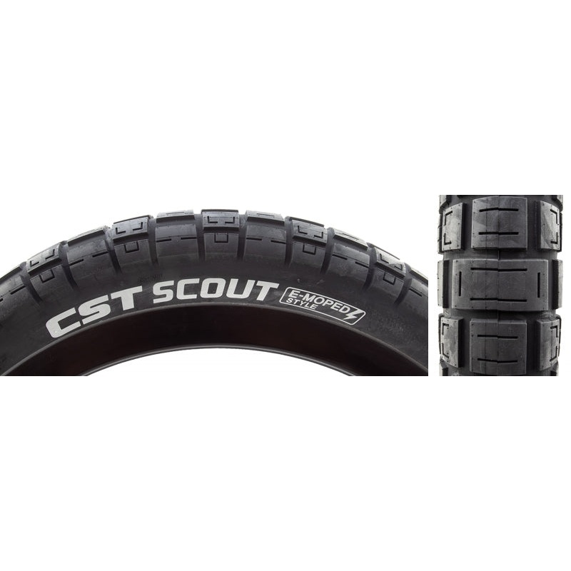 Scout Tire – 20 x 4 Clincher Wire Black Ebike