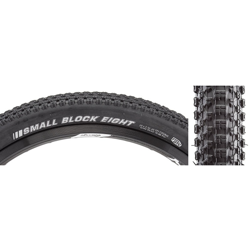 Small Block 8 Tire 20×2.10 Wire Clincher DTC 60TPI Black