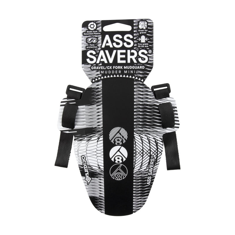 Hi-Fi Ass Savers Front Fender Mini Front 170mm x 90mm Polypropylene Black/White 21g