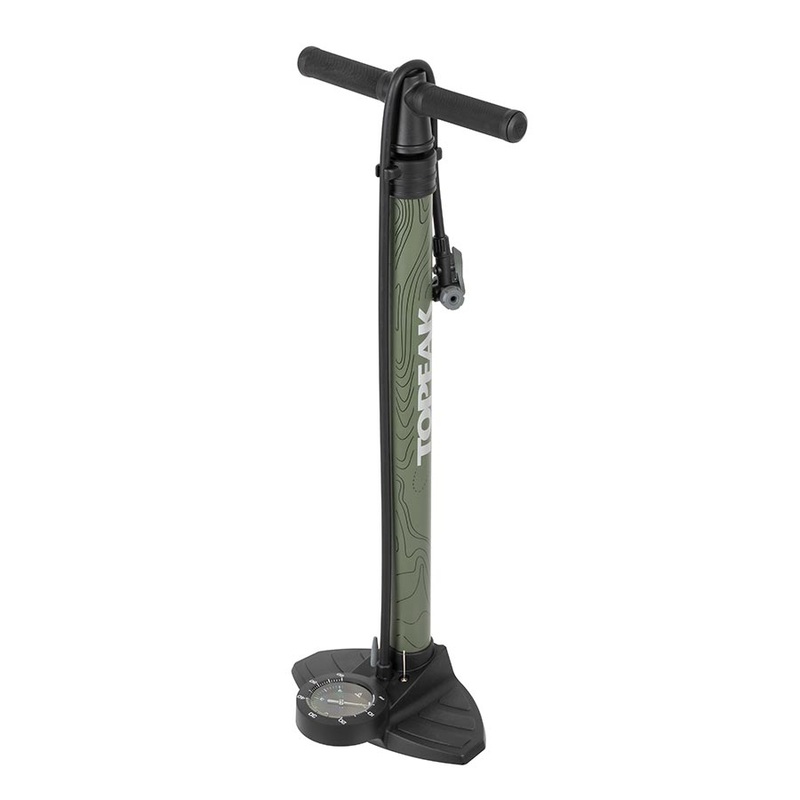 Joeblow Mountain II Floor Pump – Steel Barrel / Plastic Base 3.5 Gauge 60 Psi /4 Bar Twinhead
