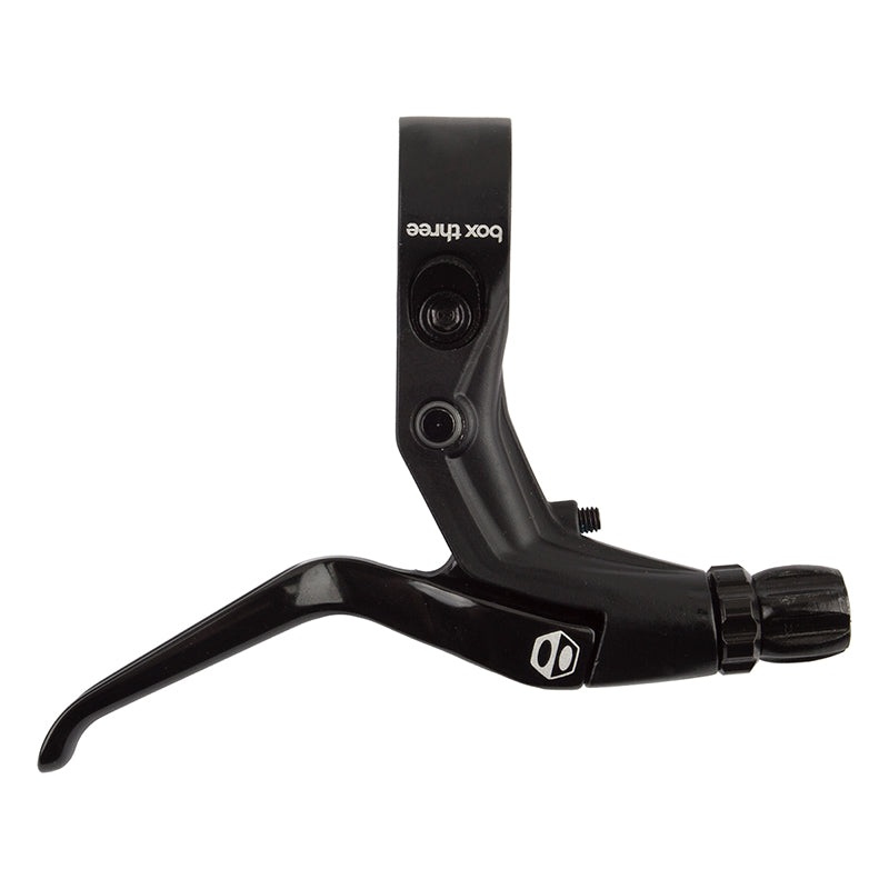 Box Three Brake Lever Black Single Long