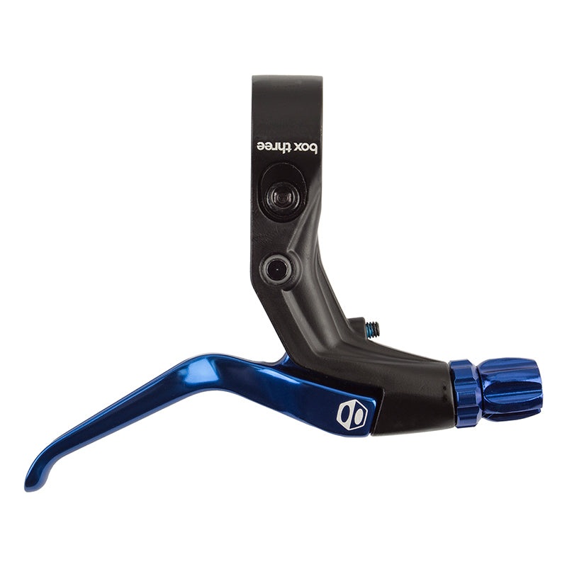 Box Three Brake Lever Blue Single Long