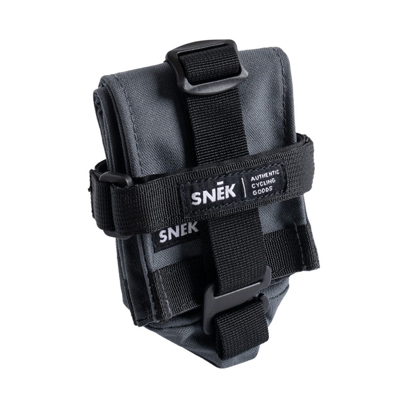 Snek Roll Top Saddle and Frame Bag – Charcoal