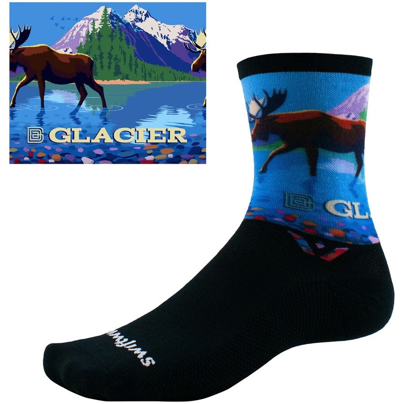 Vision Six Impression National Park Bike Socks – Impression Glacier