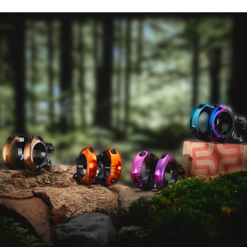 Plus 35 Stem|Black with Bronze Clamps|Black with Intergalactic Clamps|Black with Naranja Clamps|Black with Eggplant Clamps|Black|40mm|50mm