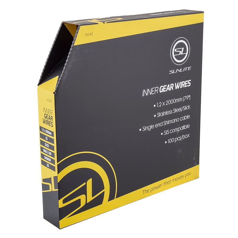 Shift Cables  2000mm 1.2mm Slick 100/bx MTB/Road