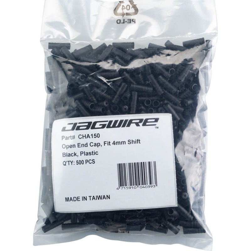4mm Open Nylon End Caps Refill Bag of 500 Black