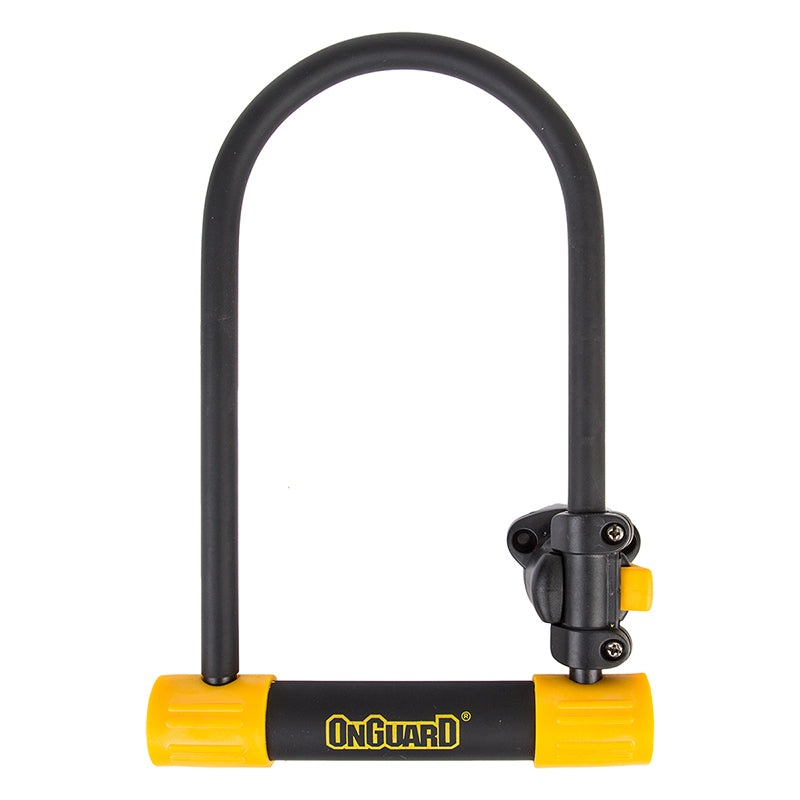OnGuard BullDog Series U-Lock – 5 x 9 Keyed Black/Yellow Includes bracket