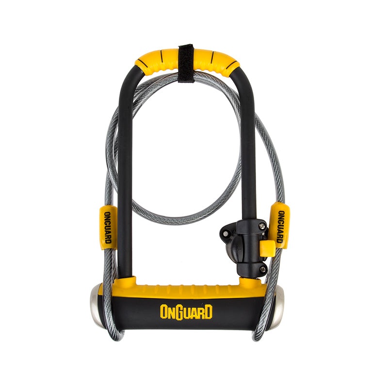 OnGuard PitBull Series U-Lock – 4.5 x 9 Keyed BLK/YLW Includes cable bracket