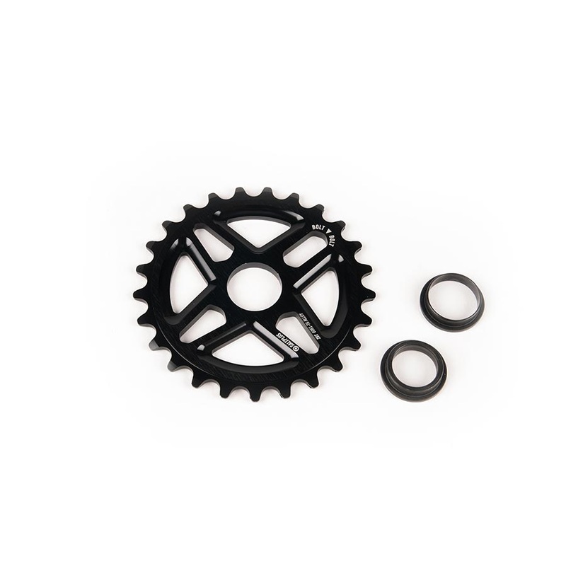Plus Center Chainring Teeth: 25 6061-T6 Aluminum Black