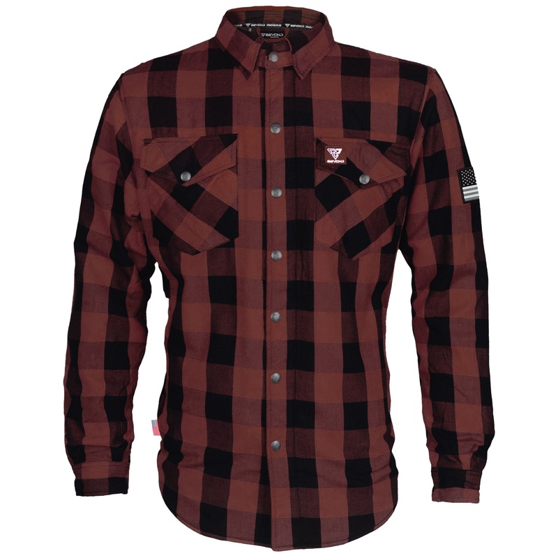 Protective Flannel Shirt – Brown Checkered with Pads