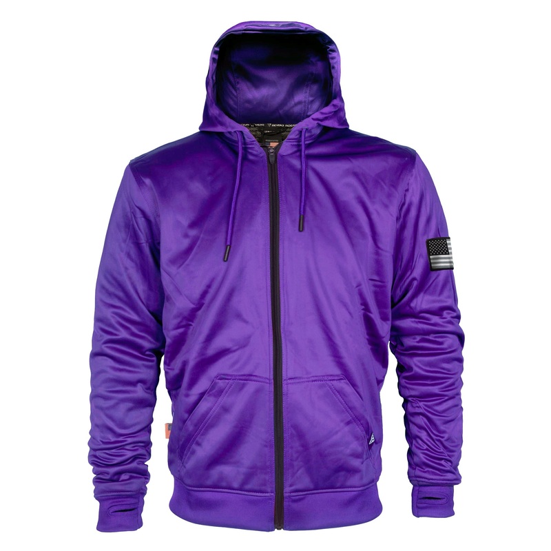 Purple Solid Ultra Protective Hoodie with Pads