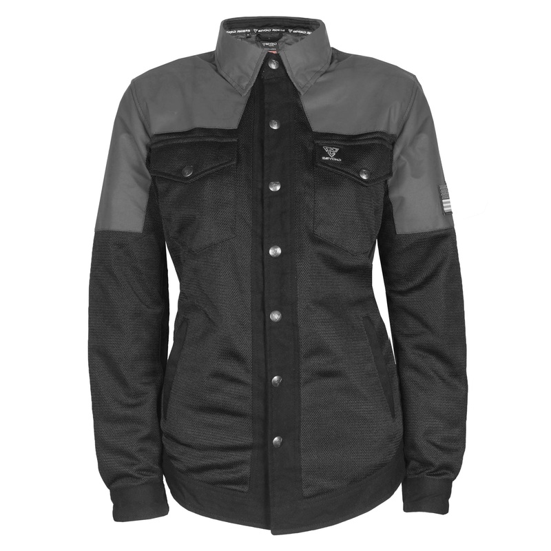 Summer Mesh Reflective Shirt Nightfall Nebula for Women – Black with Pads