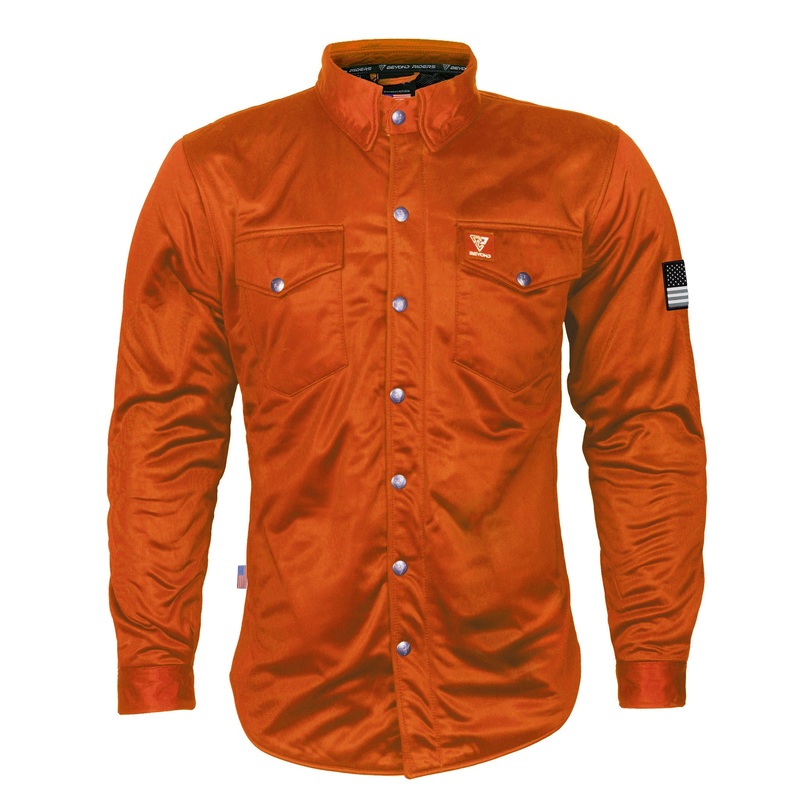 Ultra Protective Shirt – Orange Solid with Pads