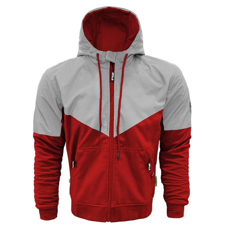 SoftShell Reflective Red Eclipse Hoodie – with Pads