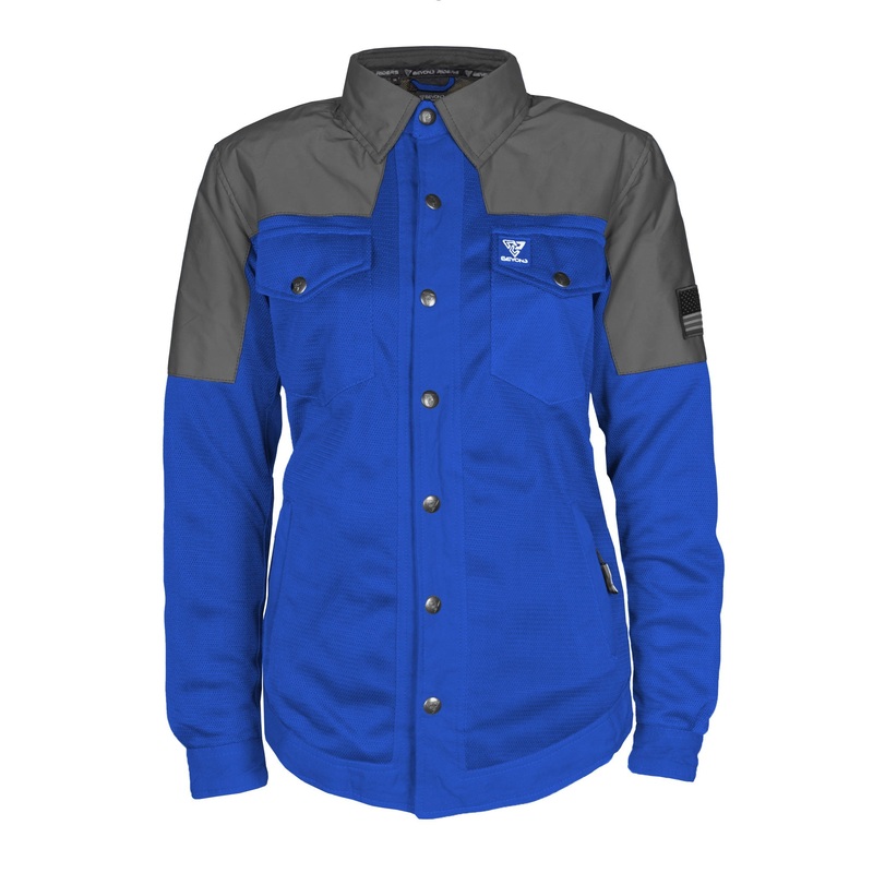 Summer Mesh Reflective Shirt Blue Nebula for Women – with Pads