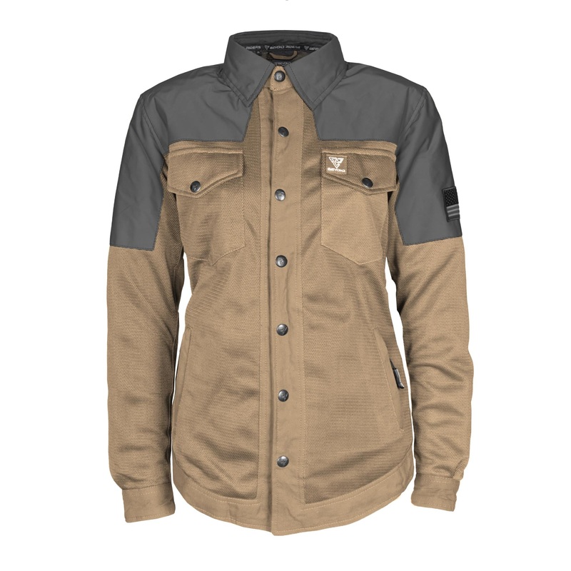 Summer Mesh Reflective Shirt Camel Nebula for Women – with Pads