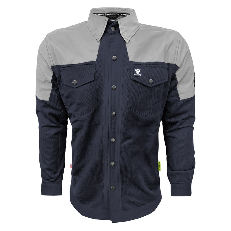 Summer Mesh Reflective Shirt Navy Blue Eclipse – with Pads