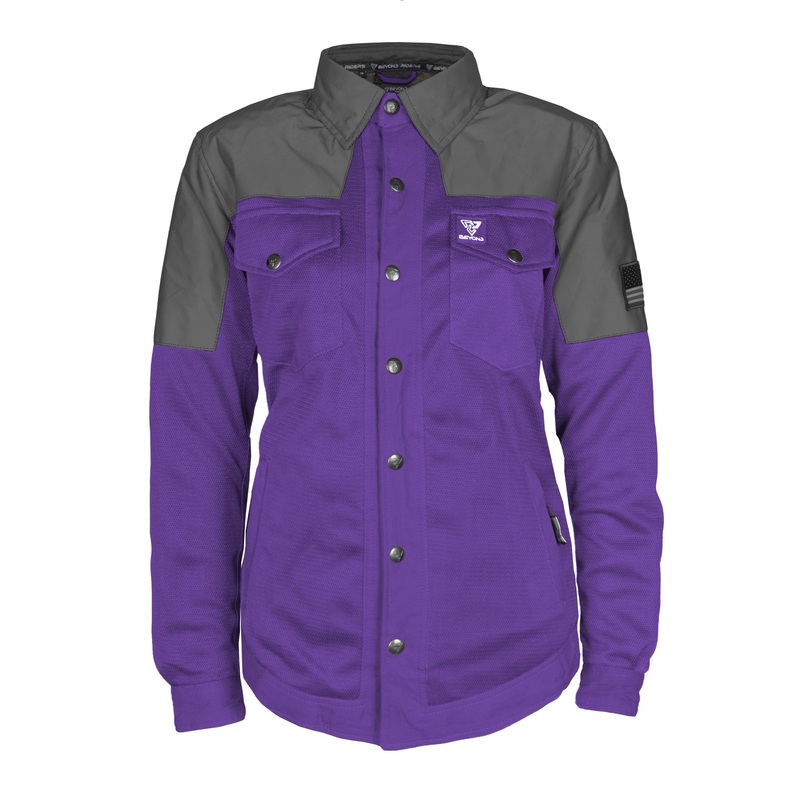 Summer Mesh Reflective Shirt Purple Nebula for Women – with Pads