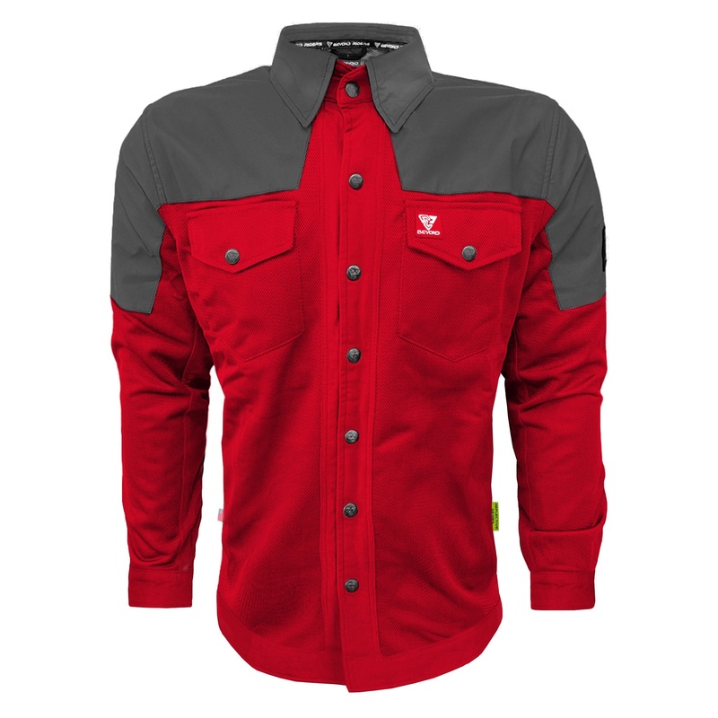 Summer Mesh Reflective Shirt Red Nebula – with Pads