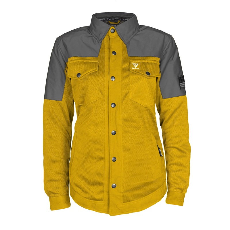 Summer Mesh Reflective Shirt Yellow Nebula for Women – with Pads