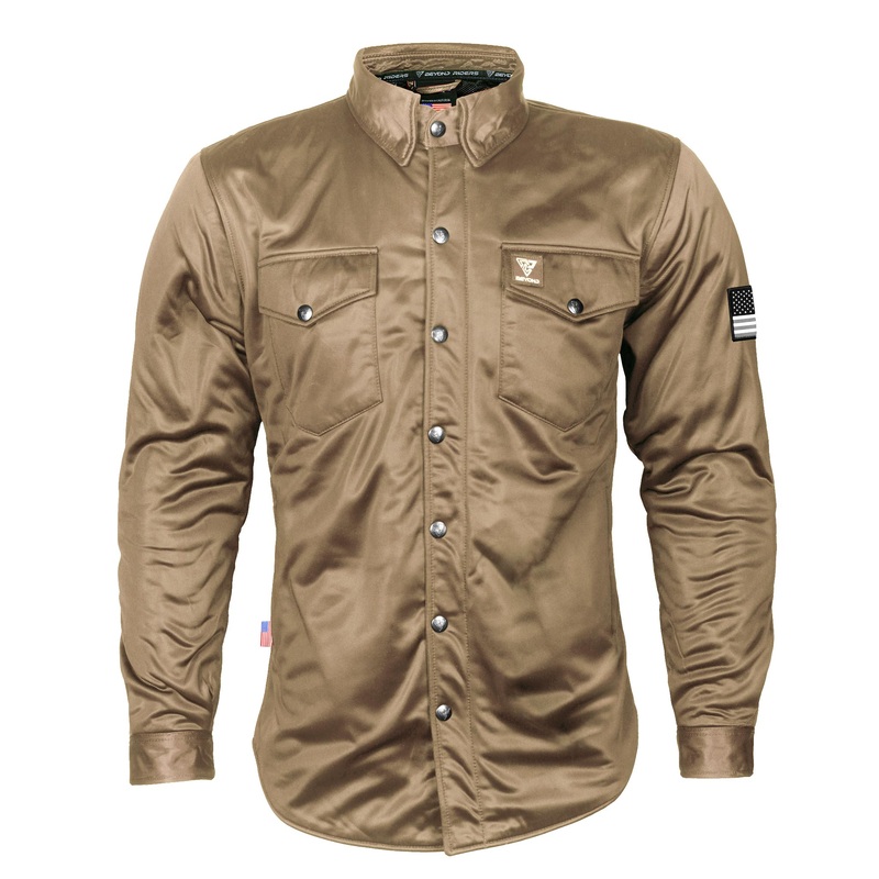 Ultra Protective Shirt – Camel Solid with Pads