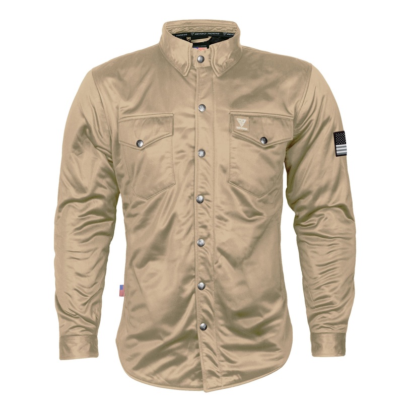 Ultra Protective Shirt – Khaki Solid with Pads