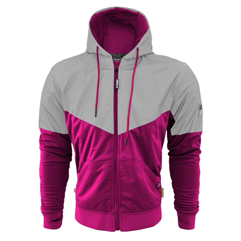 Ultra Reflective Hoodie Pink Eclipse with Pads