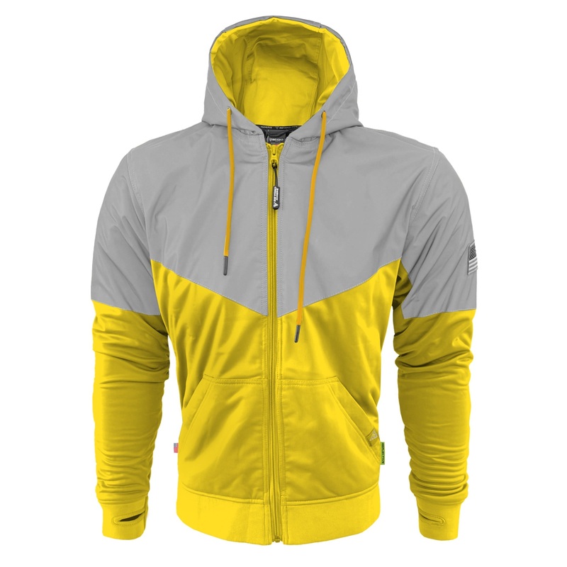 Ultra Reflective Hoodie Yellow Eclipse with Pads