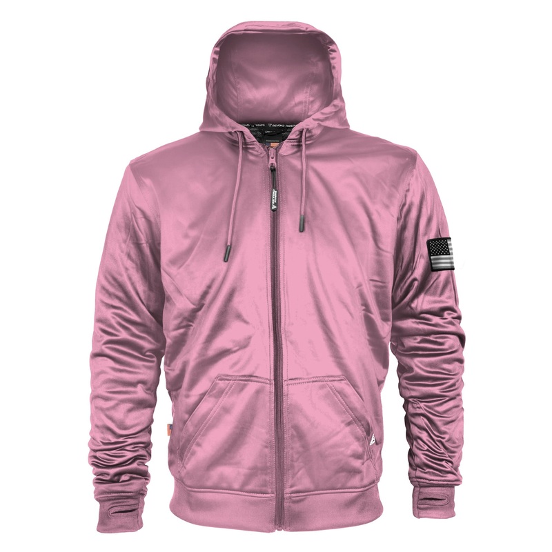 Light Pink Solid Ultra Protective Hoodie with Pads