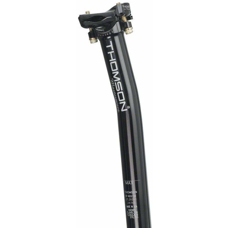 Masterpiece Setback Seatpost: 31.6 x 350mm – Black