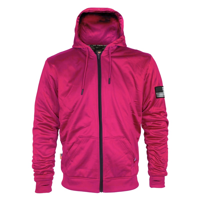 Pink Solid Ultra Protective Hoodie with Pads