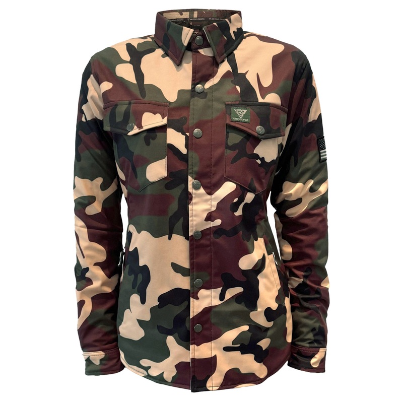 Protective SoftShell Winter Jacket for Women Camouflage Knight Hawk with Pads